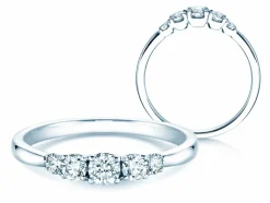 Diamantring 5 Diamonds mit fünf funkelnden Diamanten
