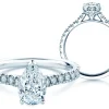Diamantring Pear Pavé