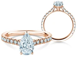 Diamantring Pear Pavé