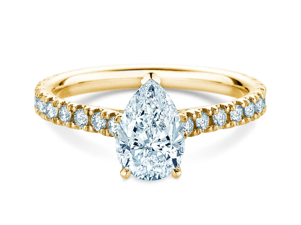 Diamantring Pear Pavé