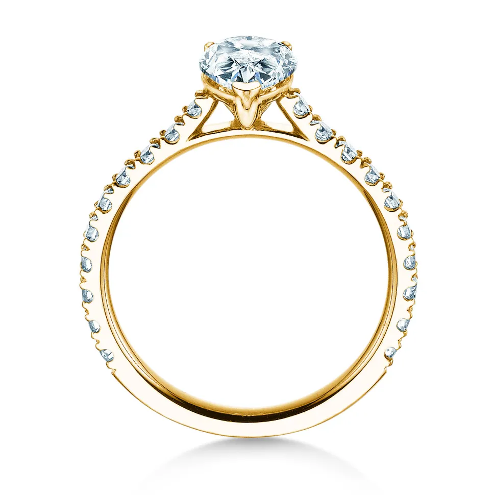 Diamantring Pear Pavé