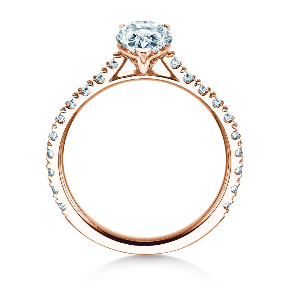 Diamantring Pear Pavé