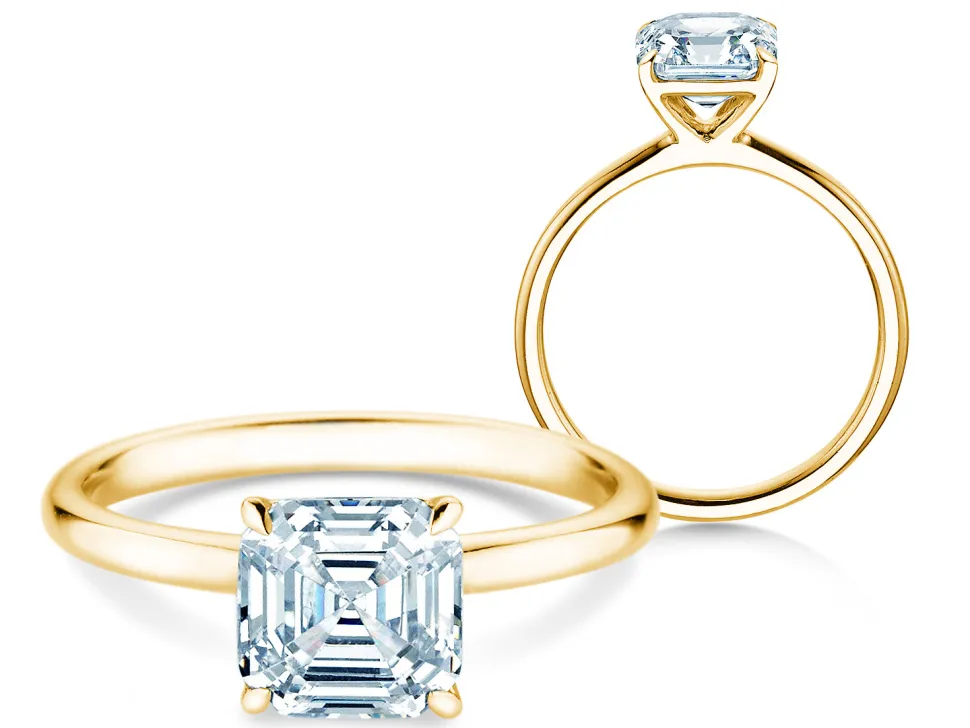 Diamantring Asscher Cut