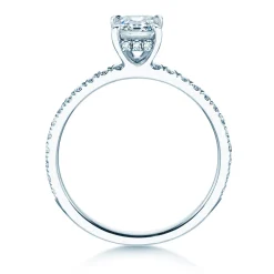 Diamantring Asscher Cut Pavé