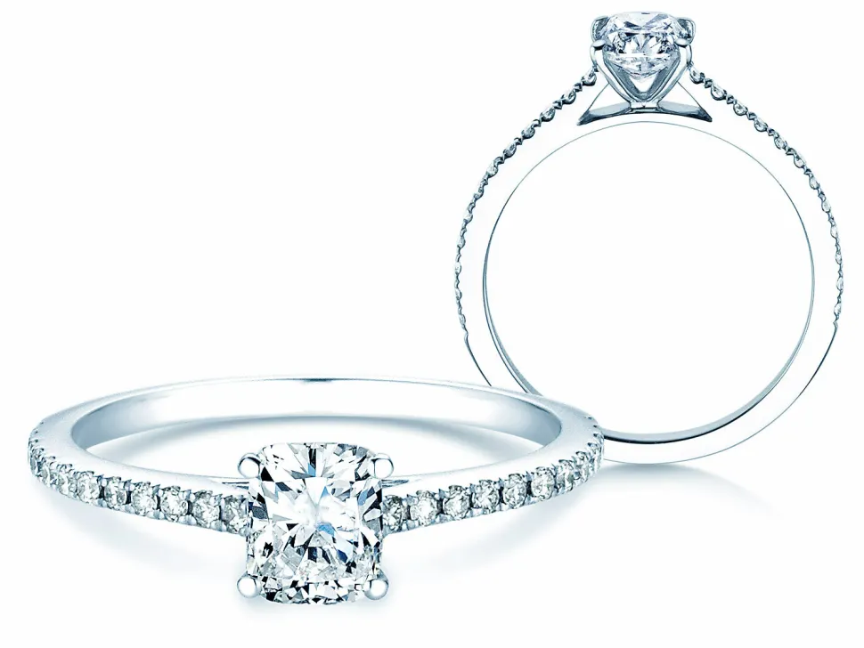 Diamantring Cushion Pavé