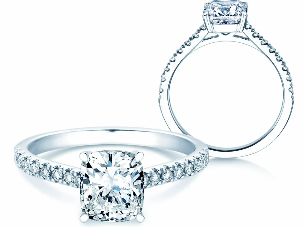 Diamantring Cushion Pavé
