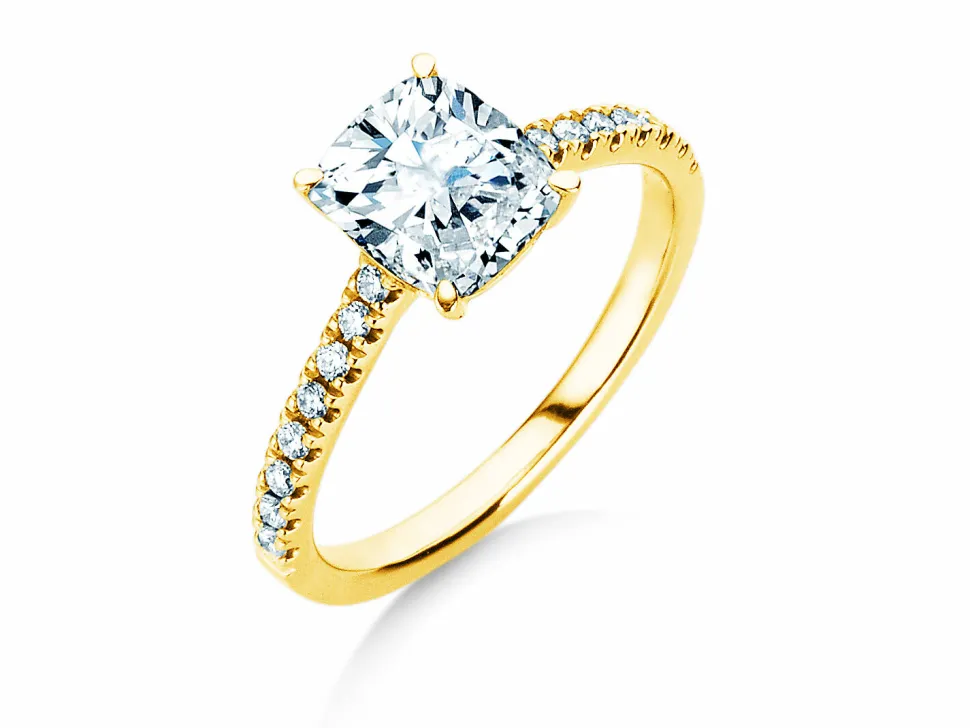 Diamantring Cushion Pavé