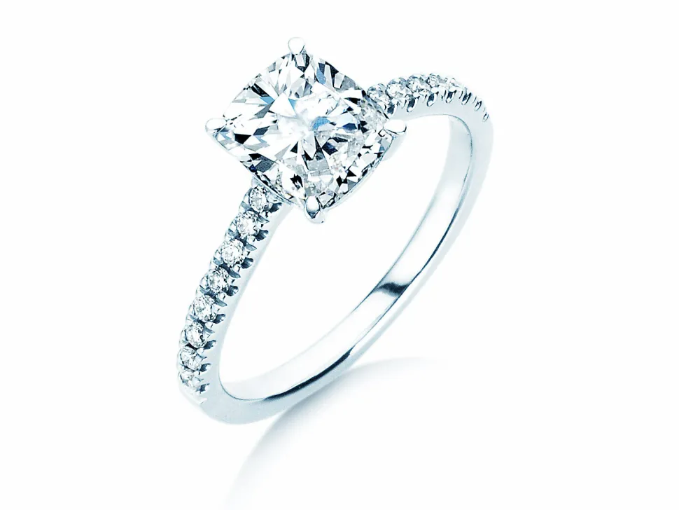 Diamantring Cushion Pavé