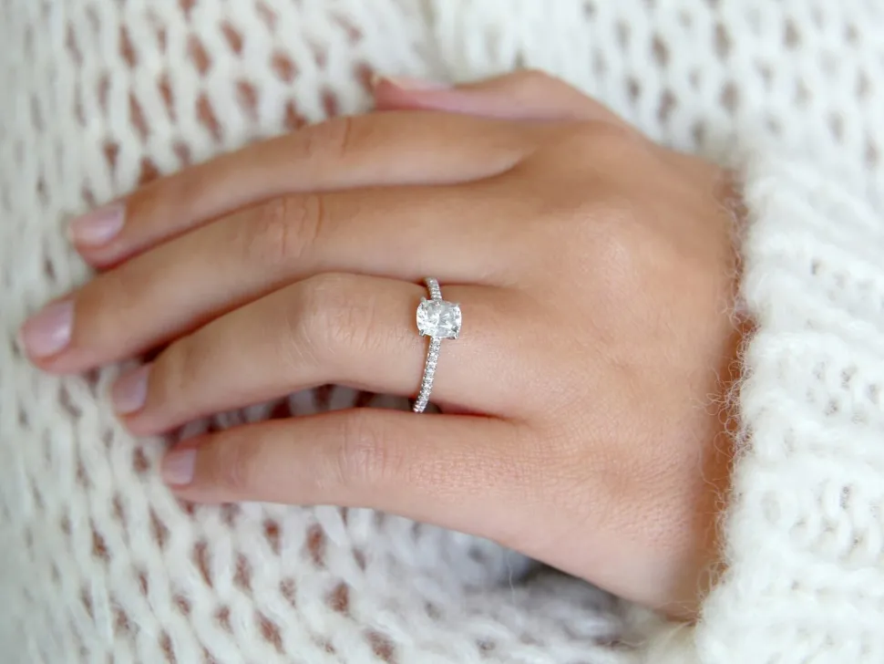 Diamantring Cushion Pavé