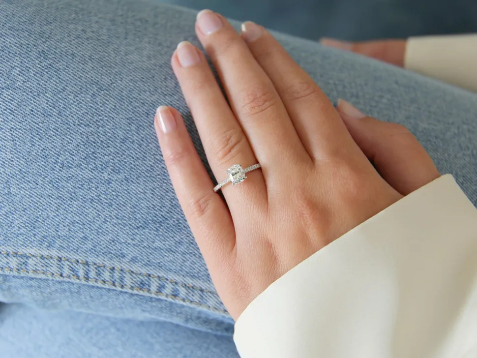 Diamantring Cushion Pavé