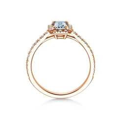 Diamantring Emerald Halo Pavé