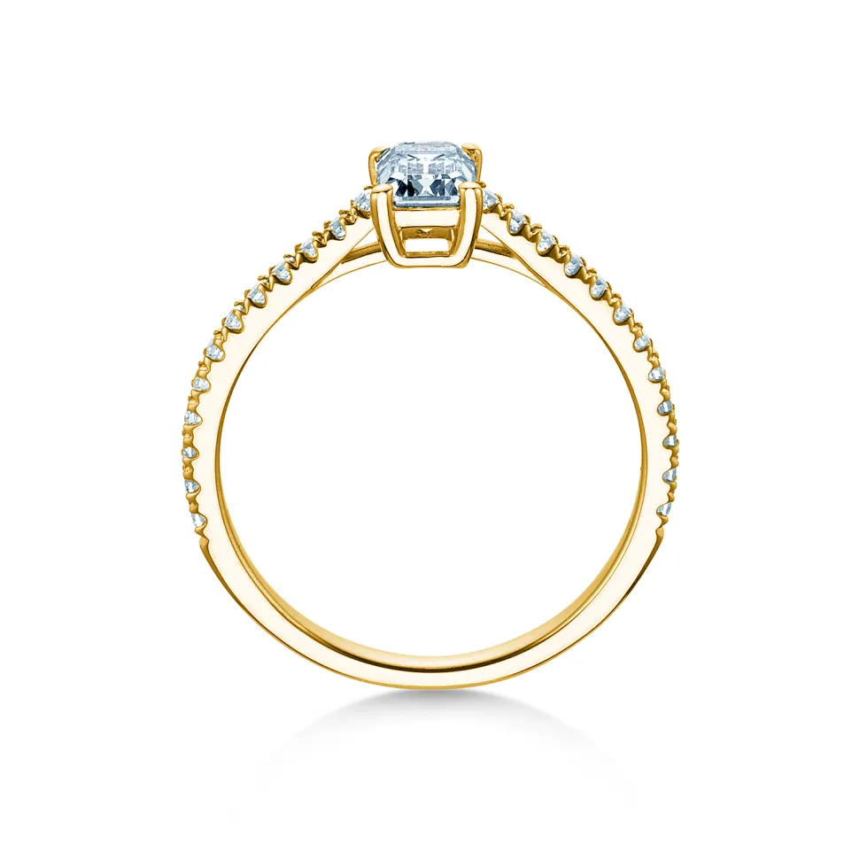 Diamantring Emerald Pavé