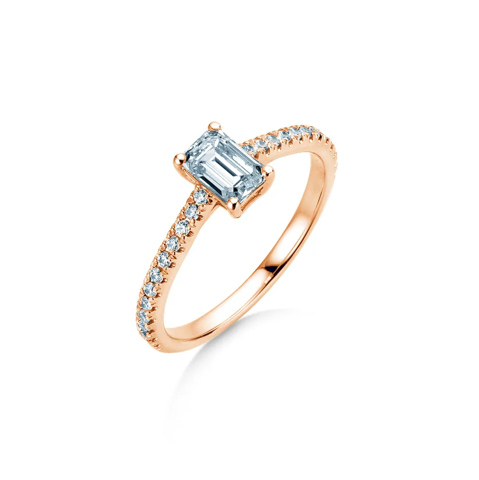 Diamantring Emerald Pavé