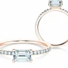 Diamantring Emerald-Cut