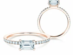 Diamantring Emerald-Cut