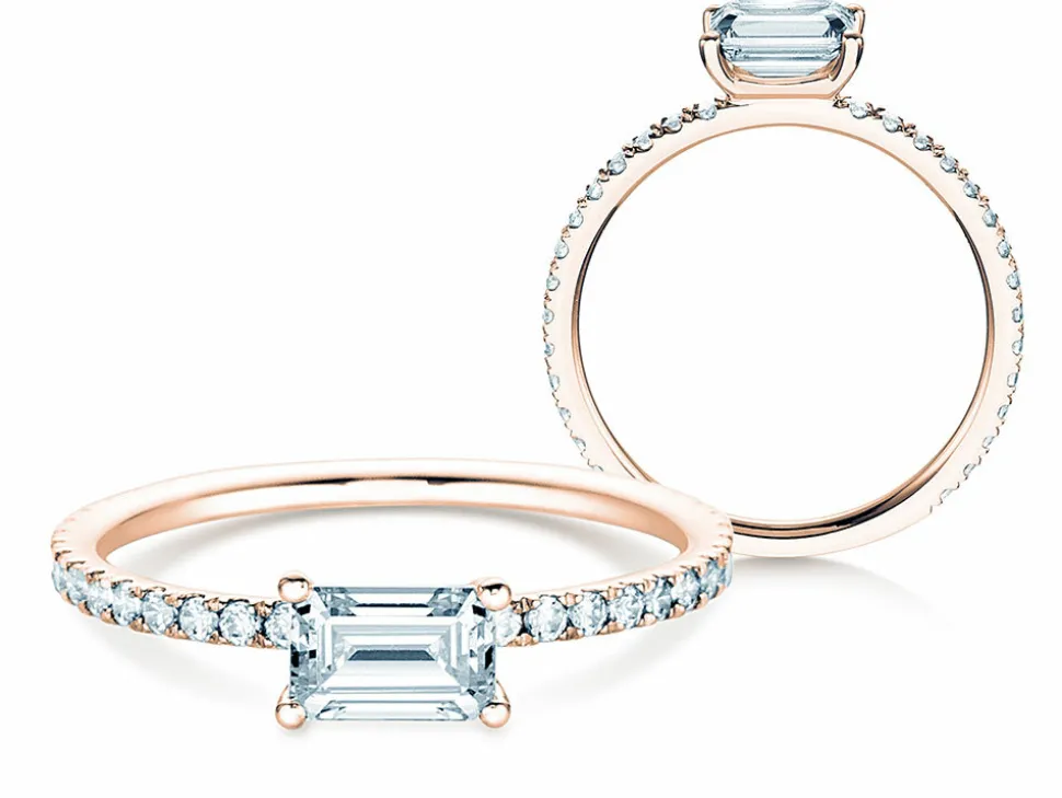 Diamantring Emerald-Cut