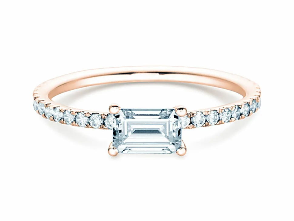 Diamantring Emerald-Cut