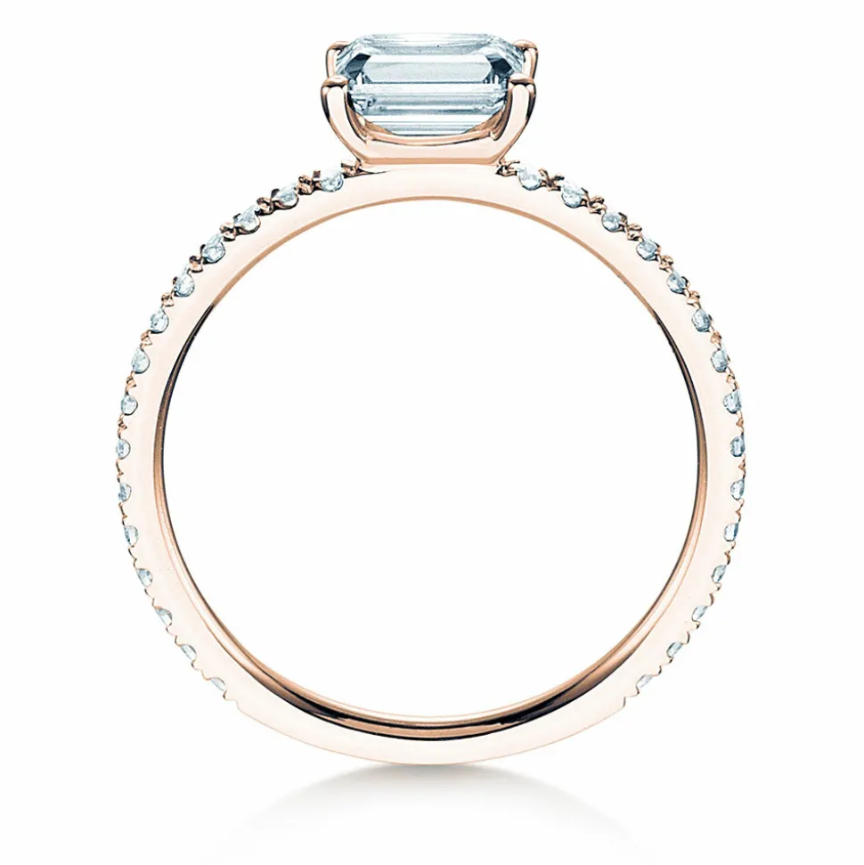 Diamantring Emerald-Cut