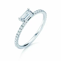 Diamantring Emerald-Cut