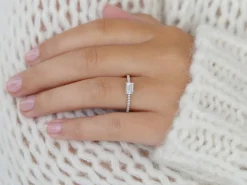 Diamantring Emerald-Cut
