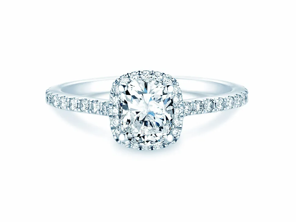 Diamantring Halo Cushion Pavé