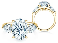Diamantring Oval Pear Cut