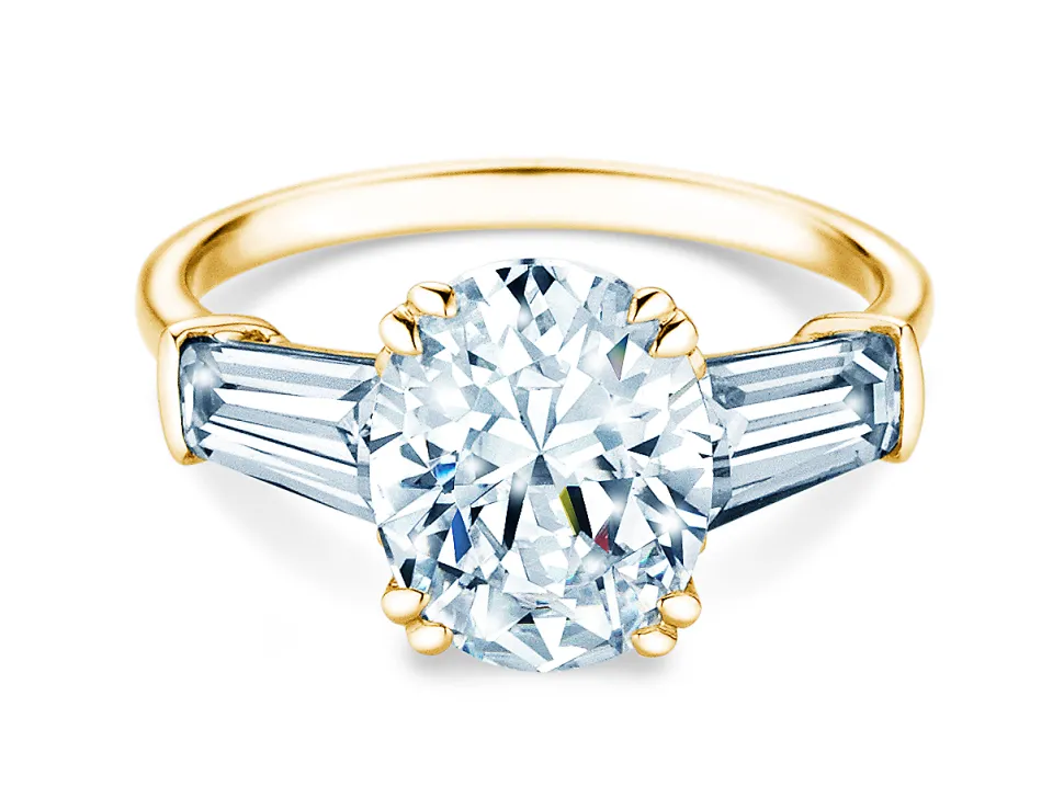 Diamantring Oval Tapered Baguette