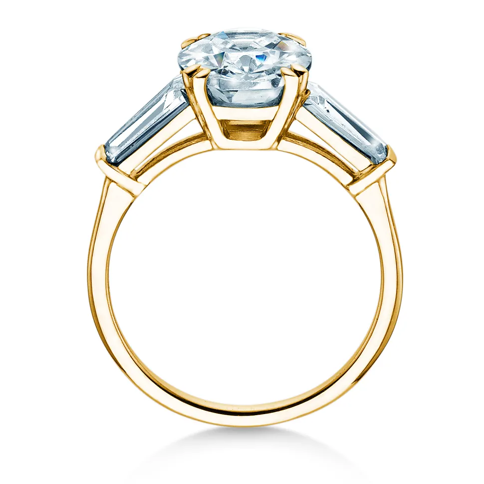 Diamantring Oval Tapered Baguette
