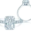 Diamantring Radiant Halo Pavé
