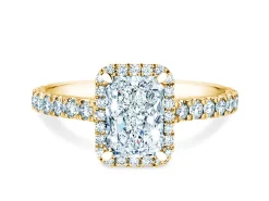 Diamantring Radiant Halo Pavé