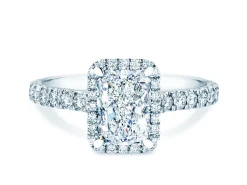 Diamantring Radiant Halo Pavé