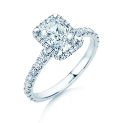 Diamantring Radiant Halo Pavé