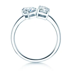 Diamantring Toi et Moi Pear & Emerald
