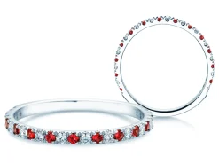 Eternityring Dusk mit Diamant und Farbedelstein