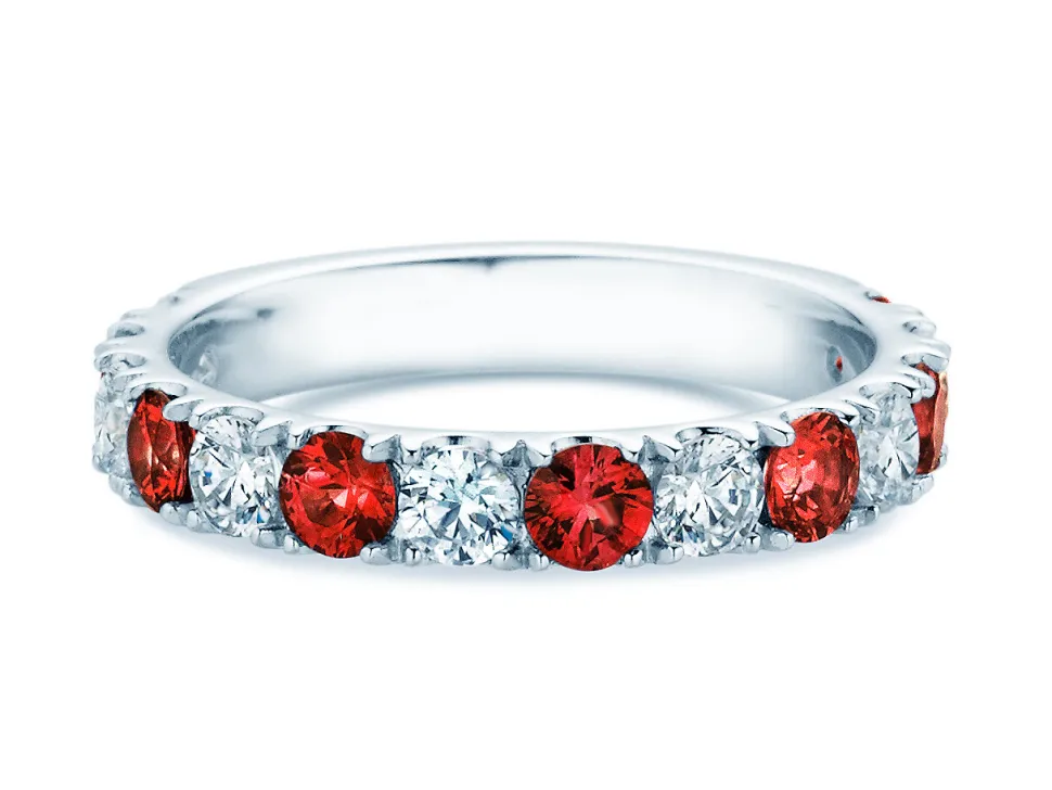 Eternityring Dusk mit Diamant und Farbedelstein