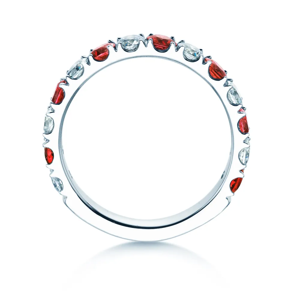 Eternityring Dusk mit Diamant und Farbedelstein