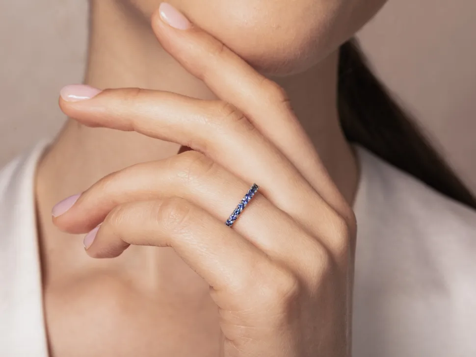 Eternityring Dusk mit Farbedelstein