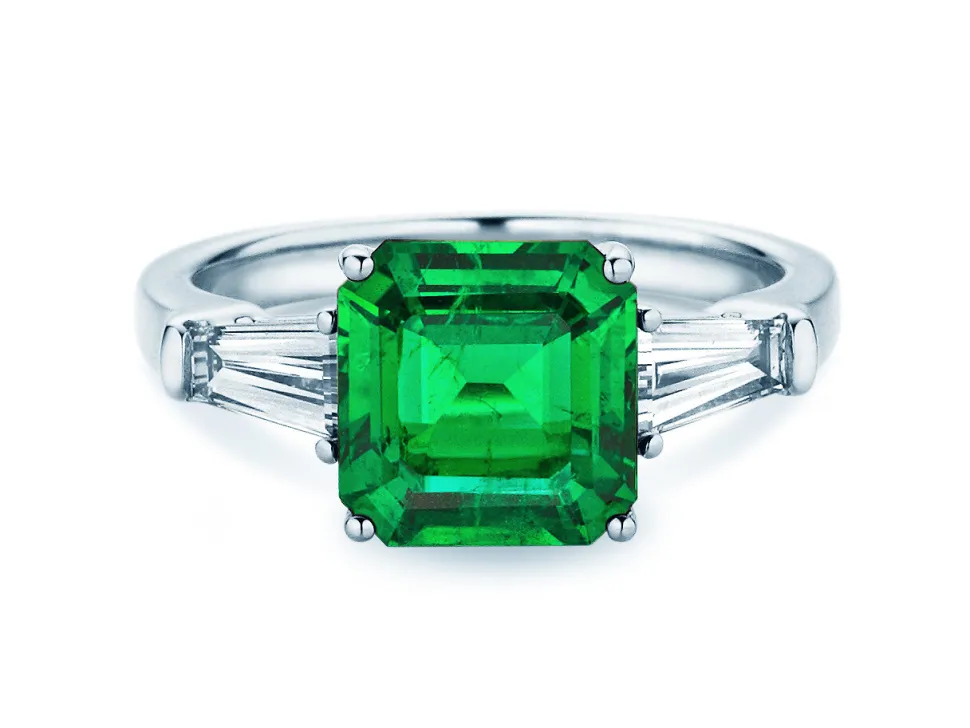 Farbsteinring Emerald Elegance