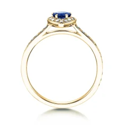 Farbsteinring Heart Saphir