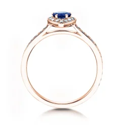 Farbsteinring Heart Saphir