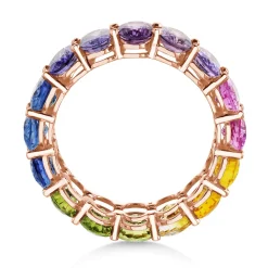 Farbsteinring Rainbow Oval