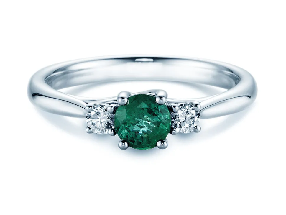 Farbsteinring Shining Emerald