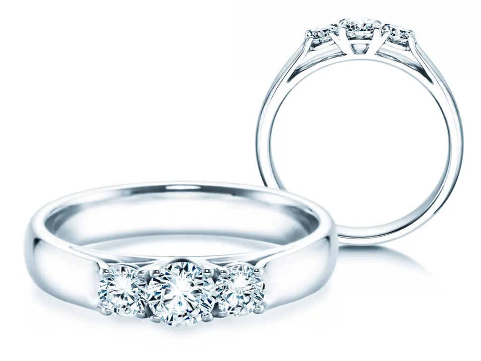 Ring 3 Stones mit drei Labordiamanten