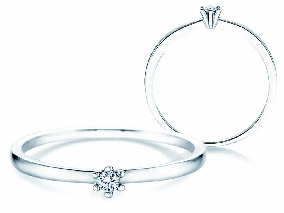 Solitärring Classic Petite mit Diamant