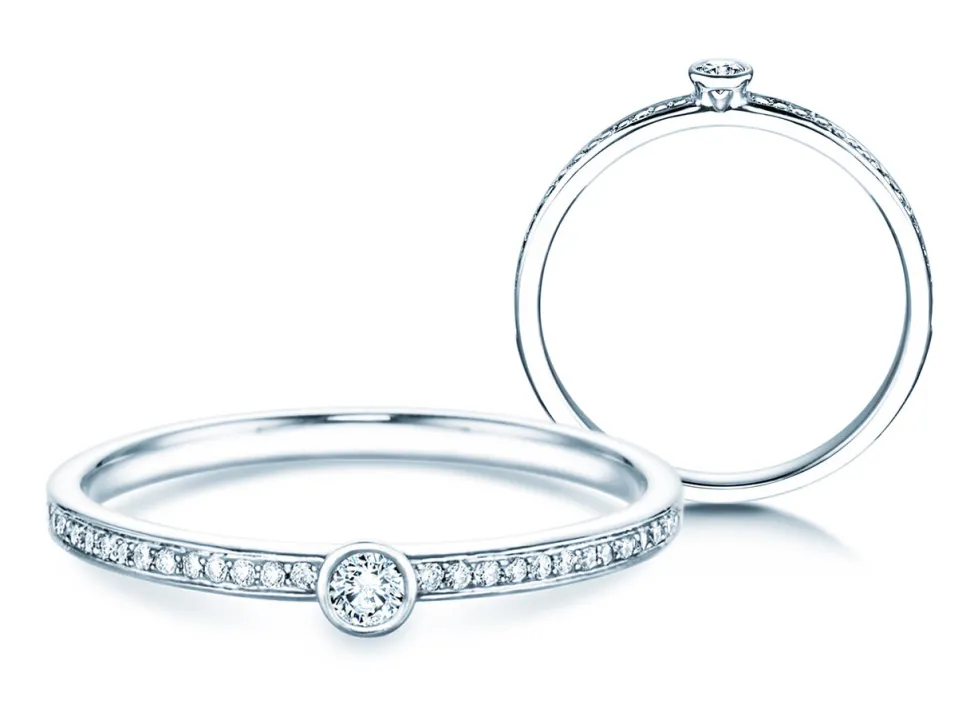 Solitärring Eternal Pavé mit Diamanten