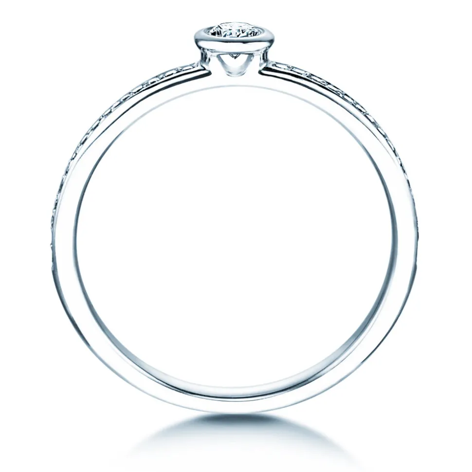 Solitärring Eternal Pavé mit Diamanten