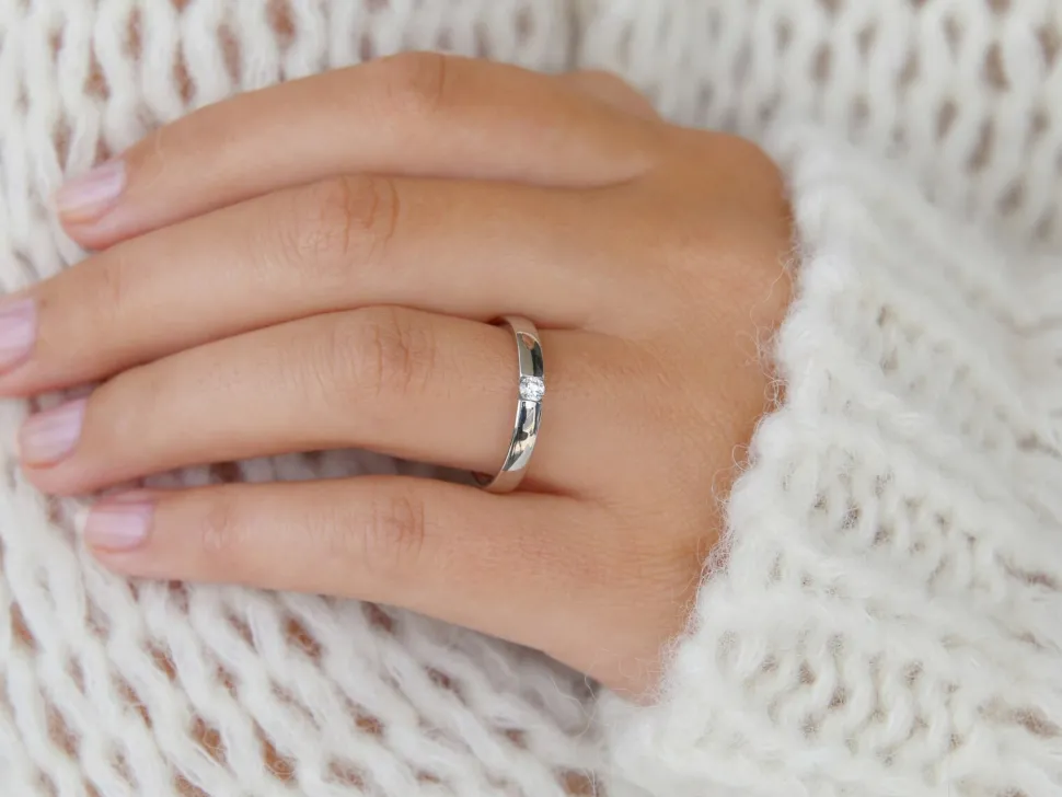 Spannring Destiny mit Diamant