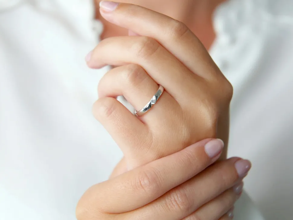 Spannring Italic mit Diamant