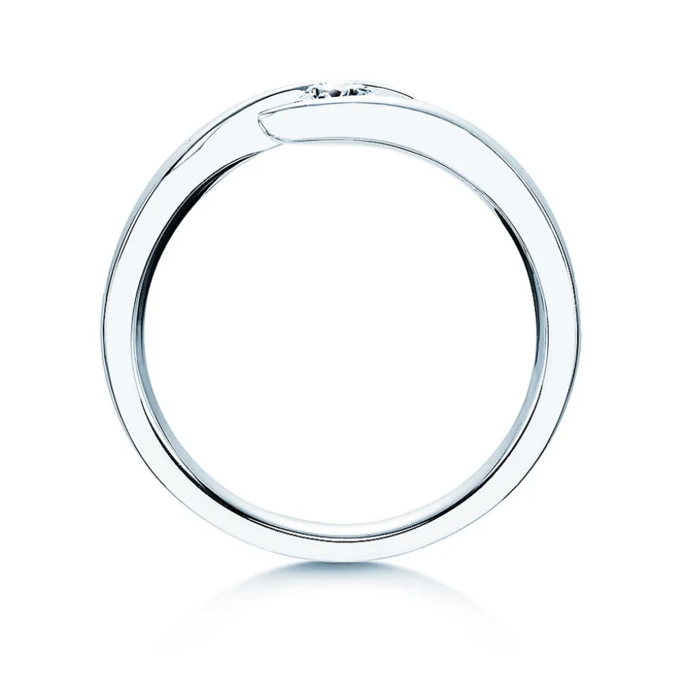 Spannring Twist mit Diamant