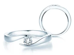 Spannring Twist mit Labordiamant